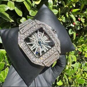 Silver Moissanite-Accented Watch